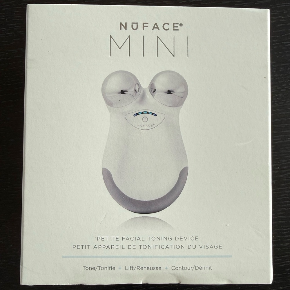 NuFACE Mini Facial Toning Device — White with Silver Accents